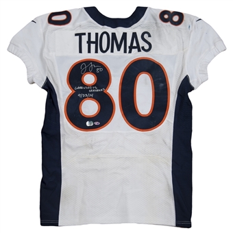 2014 Julius Thomas Denver Broncos Game Used and Signed Jersey  9/23/14 (PSA/DNA)